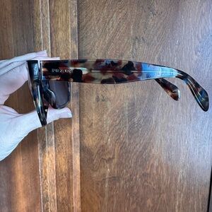 Prada Brown and Blue Sunglasses with Colorful Pattern